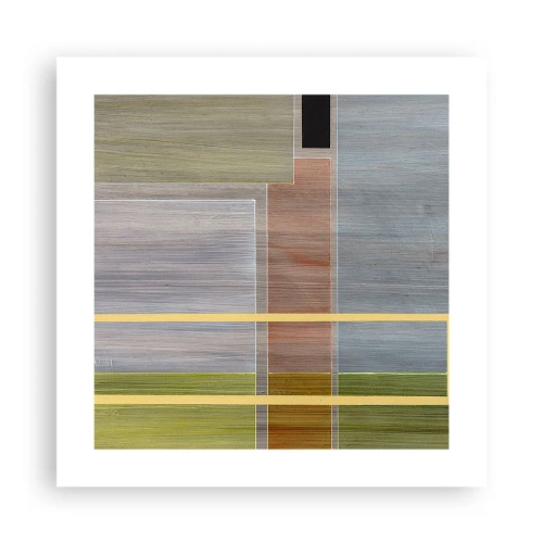 Plakat - Lige og rolig - 40x40 cm