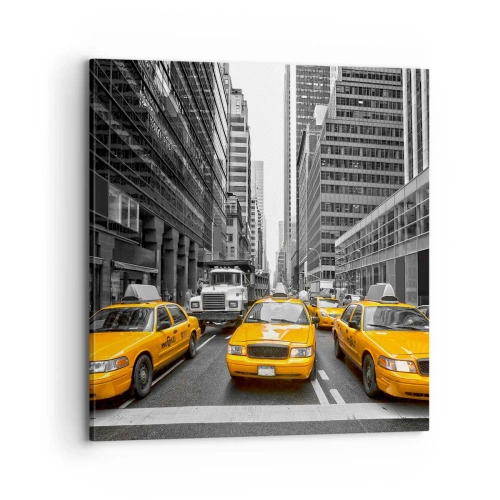 Lærredstryk - Billede på lærred - Det er os, der farver byen - 70x70 cm