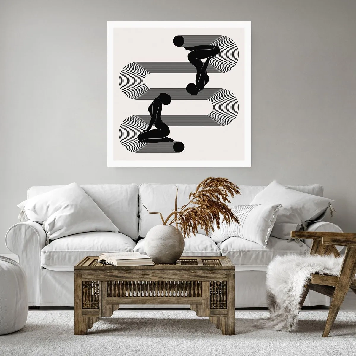 Plakat - Sensuel symmetri - 60x60 cm