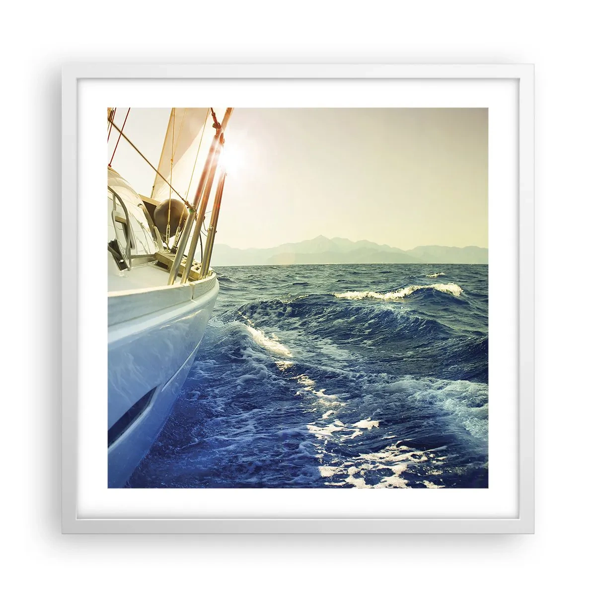 Plakat i hvid ramme - For eventyr - 50x50 cm