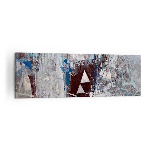 Lærredstryk - Billede på lærred - Overordnet rækkefølge af trekanter - 160x50 cm