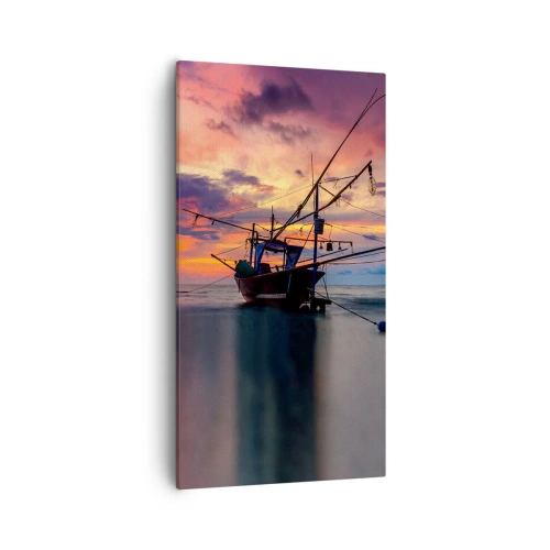 Lærredstryk - Billede på lærred - En eksotisk aften - 55x100 cm