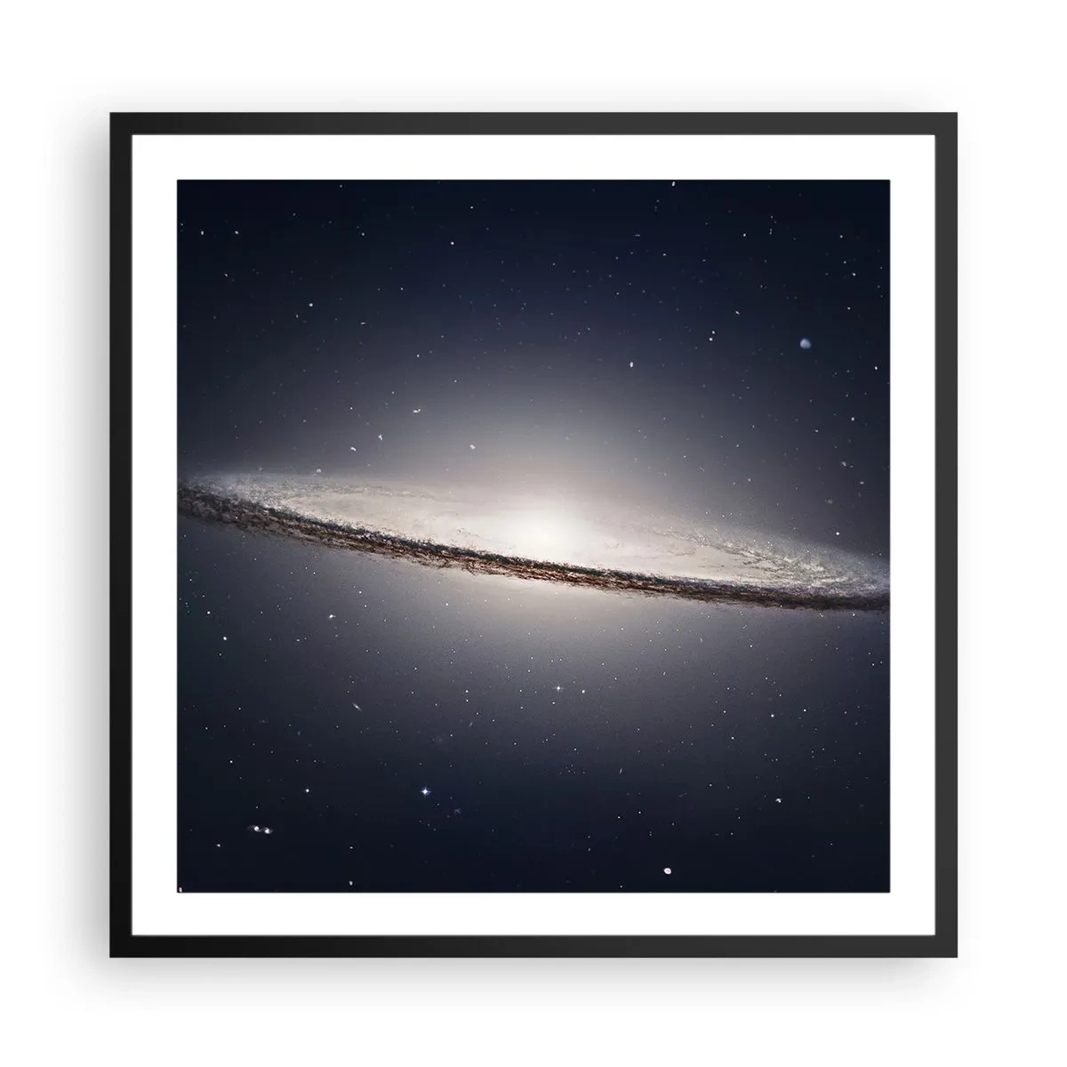 Plakat i sort ramme - Der var engang i en galakse langt, langt borte.... - 60x60 cm