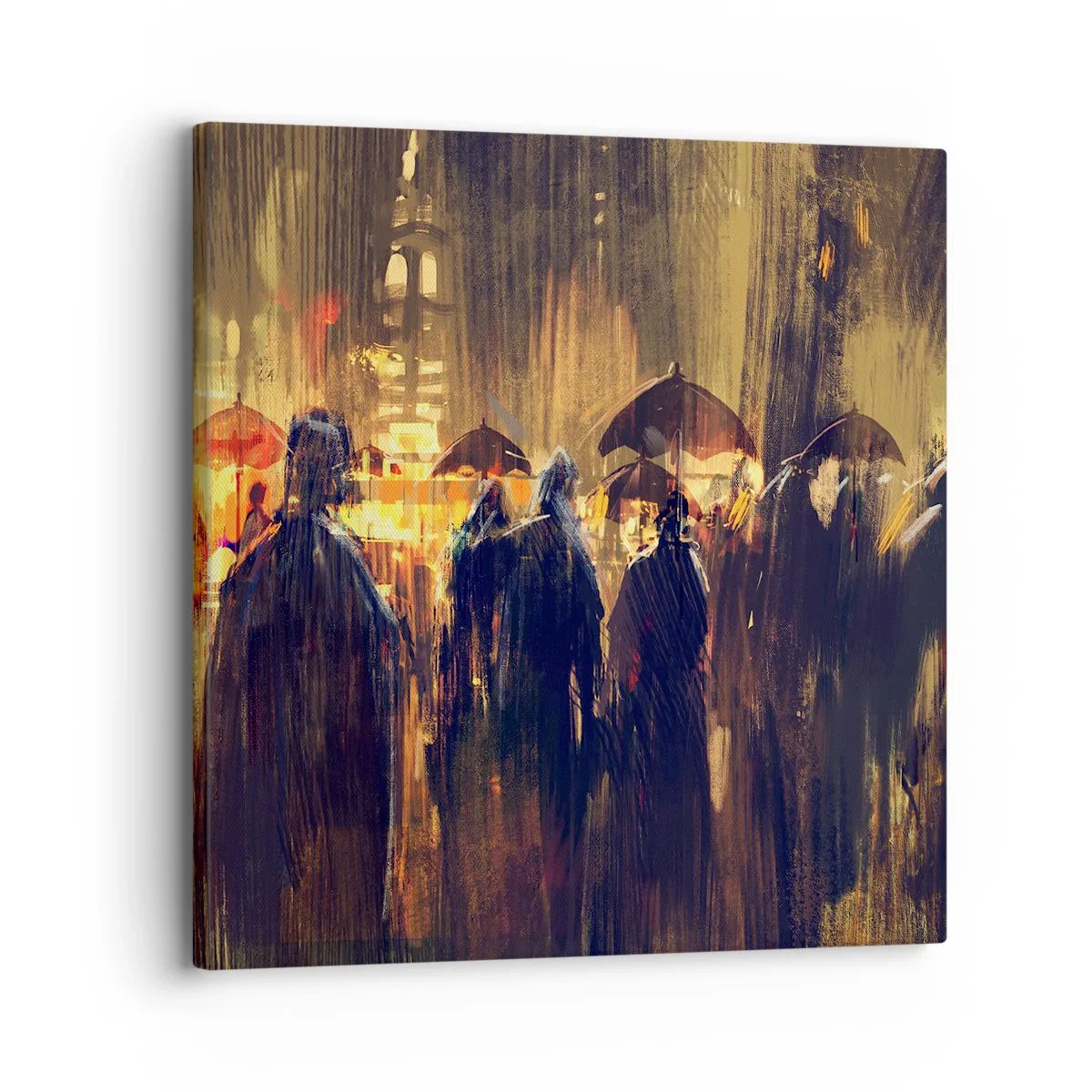 Lærredstryk - Billede på lærred - Tilhængere af regnen - 30x30 cm