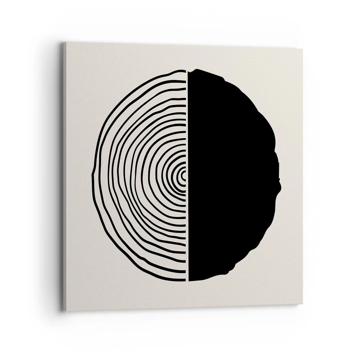 Lærredstryk - Billede på lærred - Halvt og halvt - 70x70 cm