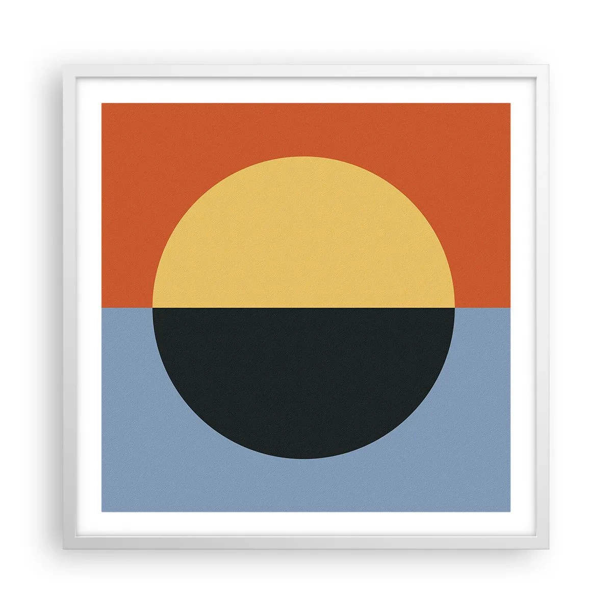 Plakat i hvid ramme - En sammensætning af varme og kølighed - 60x60 cm