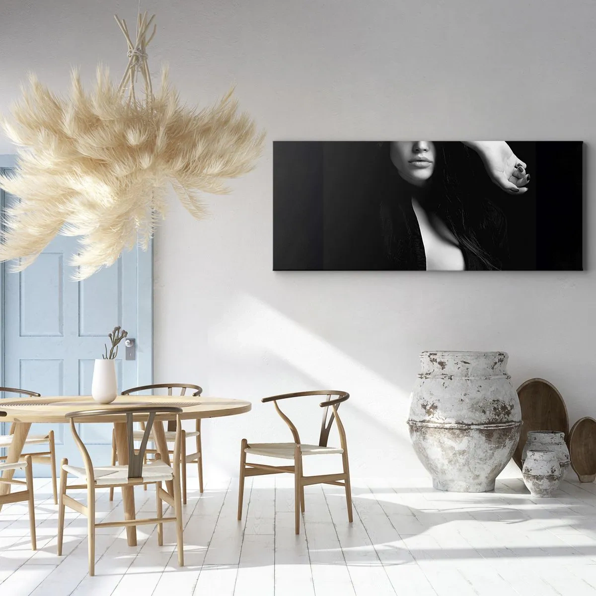 Lærredstryk - Billede på lærred - Forførelsens skole - 160x50 cm