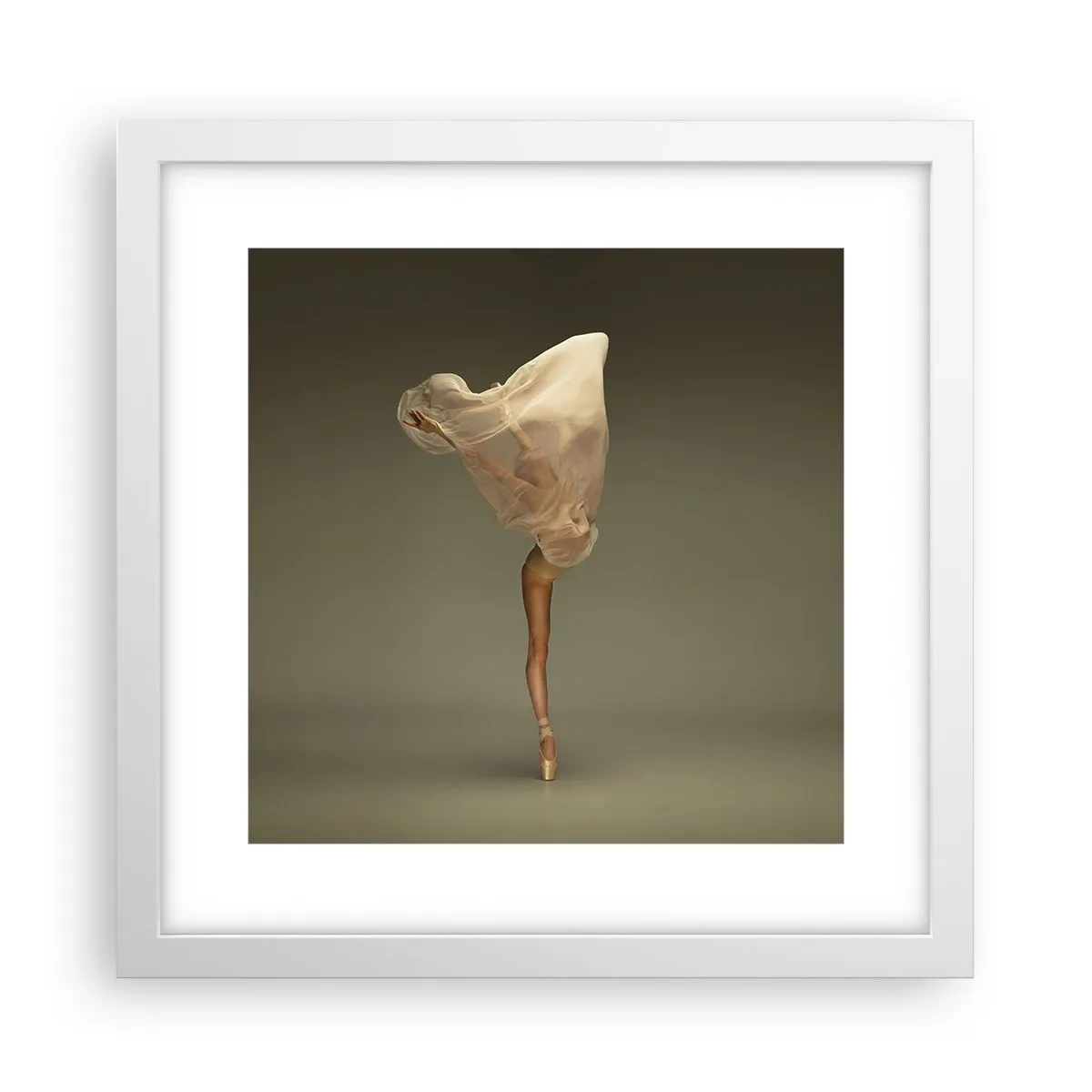 Plakat i hvid ramme - Den er ved at flyve - 30x30 cm