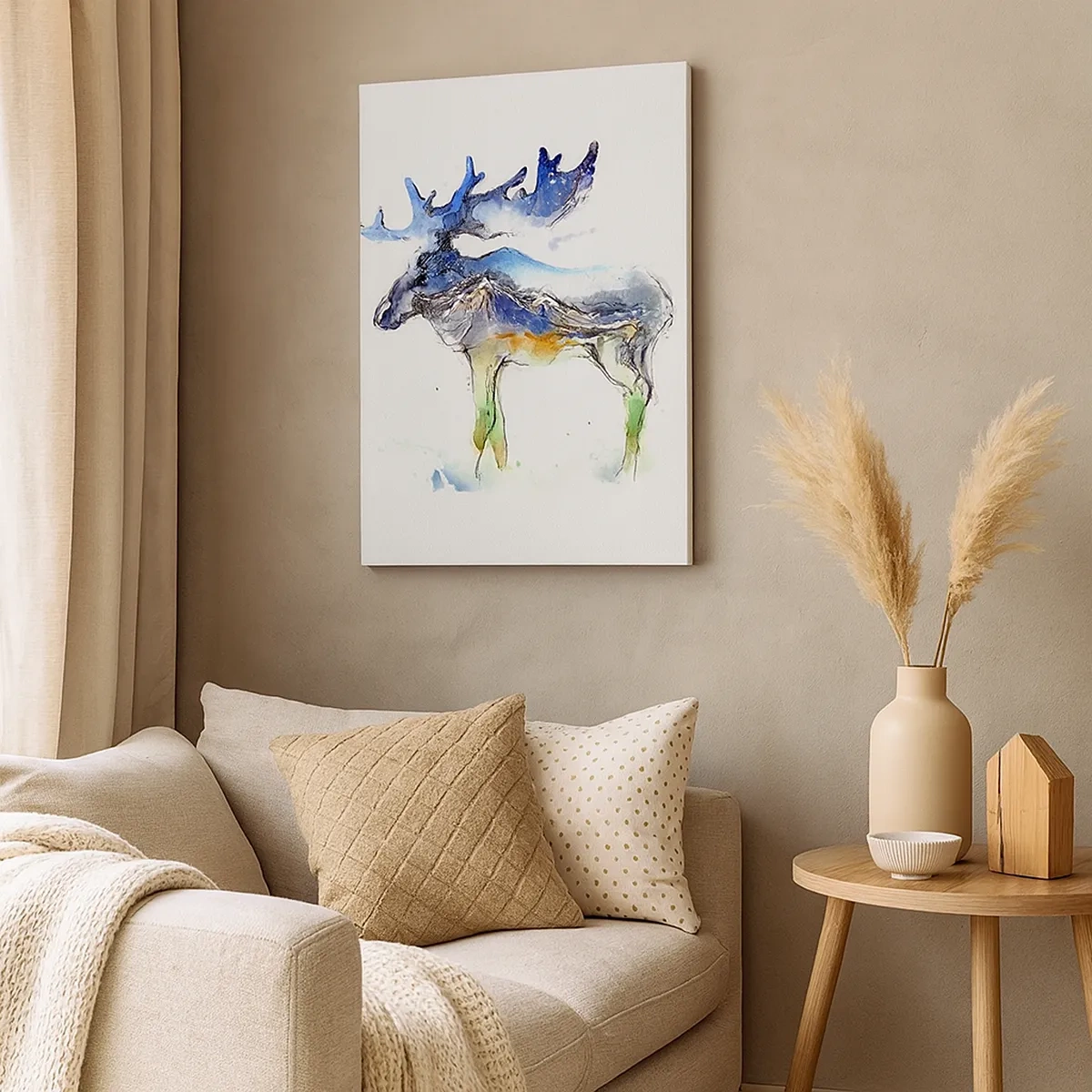 Lærredstryk - Billede på lærred - Helten i en vinterfortælling - 50x70 cm