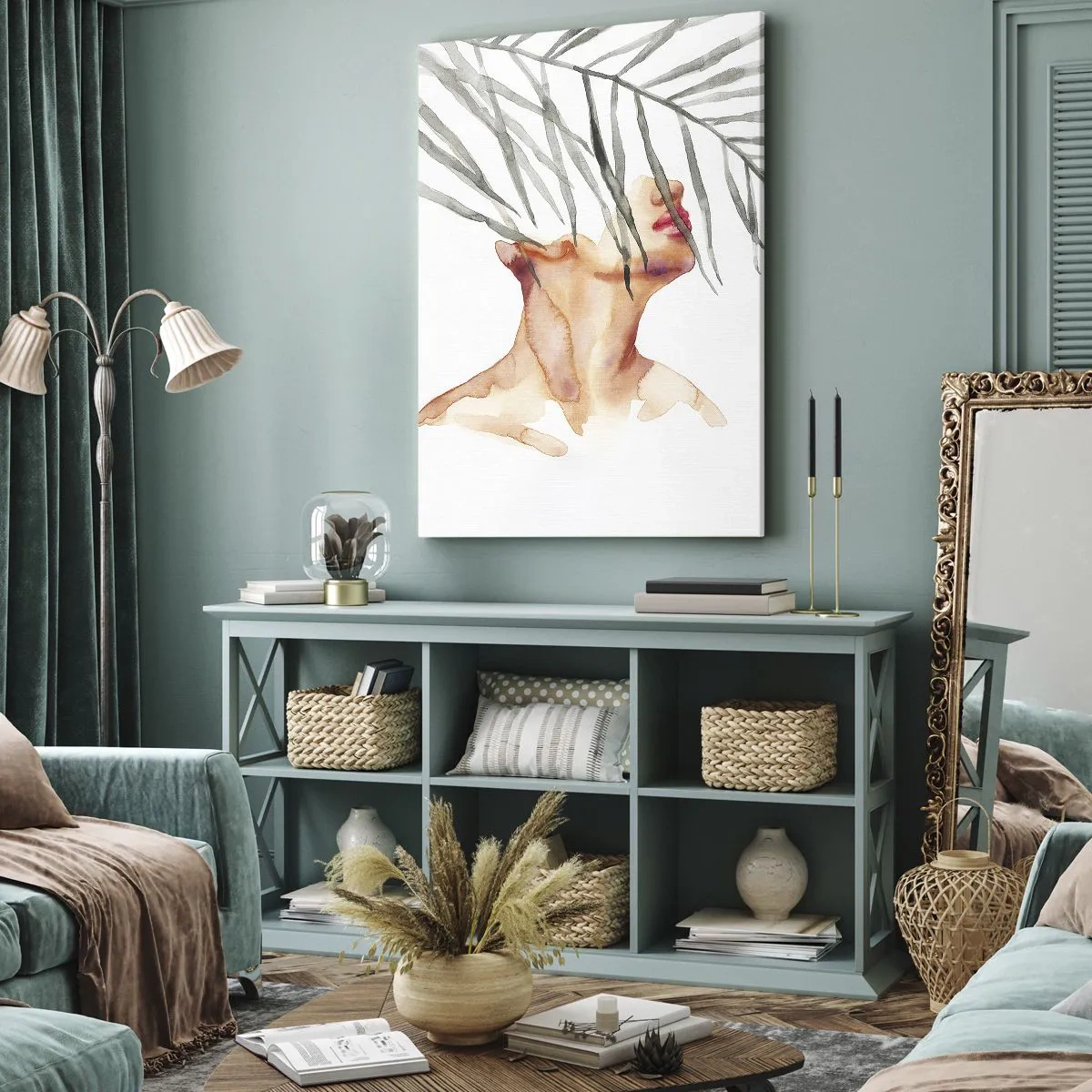 Lærredstryk - Billede på lærred - Mærk pulsen i troperne - 50x70 cm