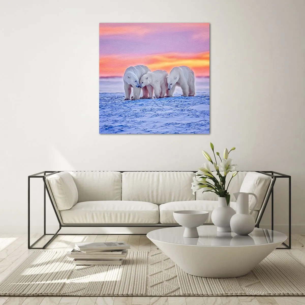 Billede på glas - Familievarme er nok - 60x60 cm