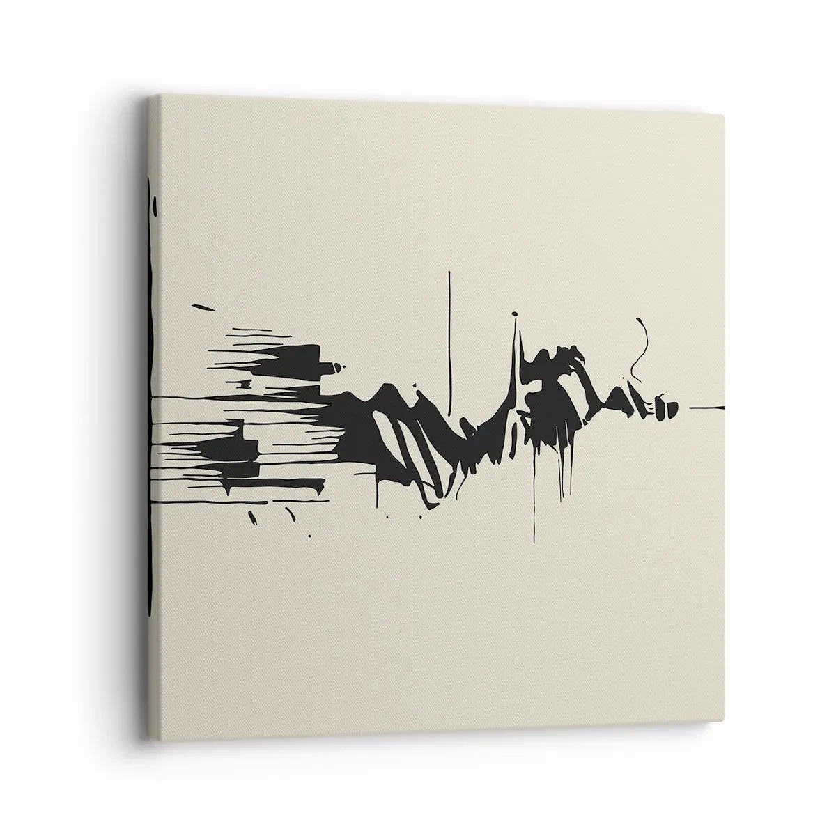 Lærredstryk - Billede på lærred - Skyndsom abstraktion - 30x30 cm