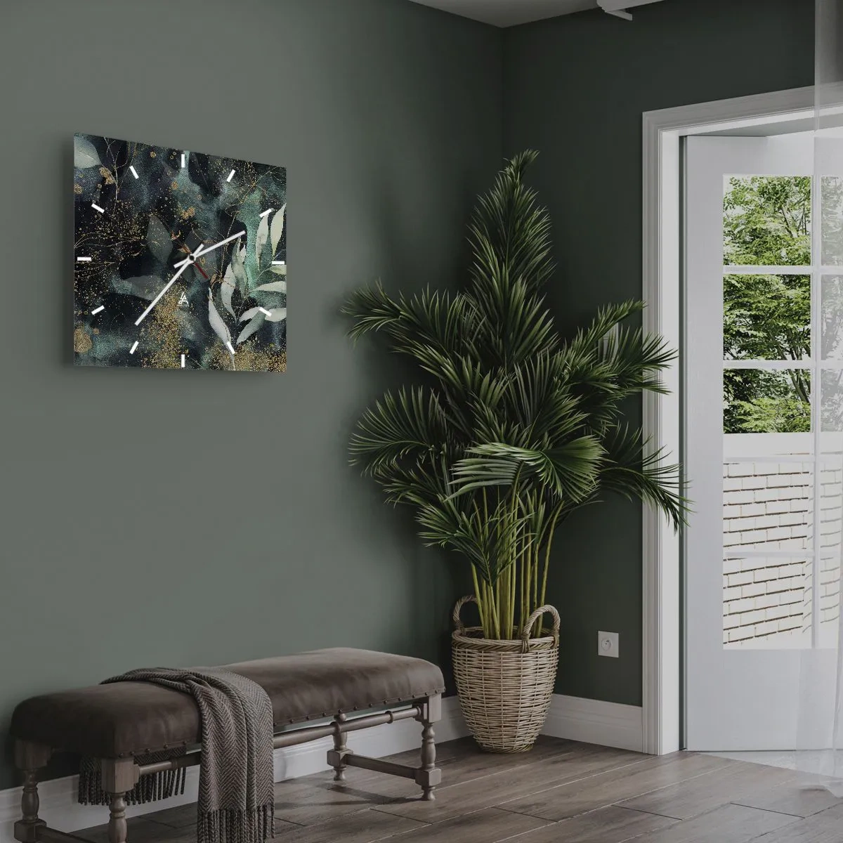 Vægur, Uret - Fortryllet have - 40x40 cm