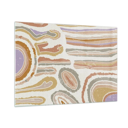 Billede på glas - Farverige tværsnit - 100x70 cm