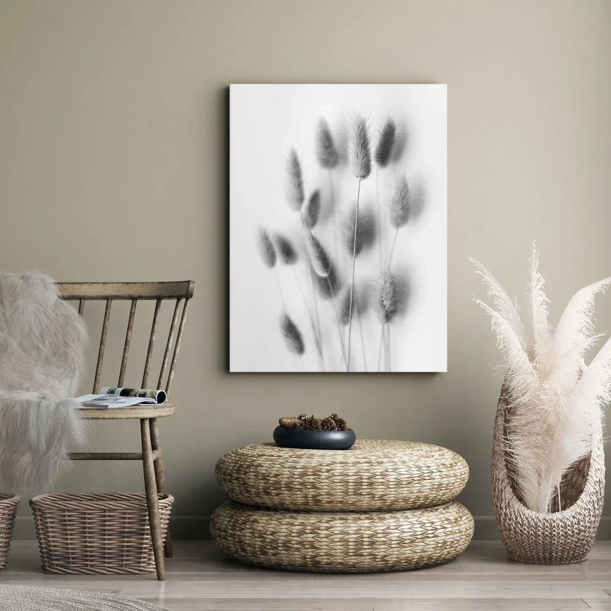 Lærredstryk - Billede på lærred - Dens bløde græs - 50x70 cm