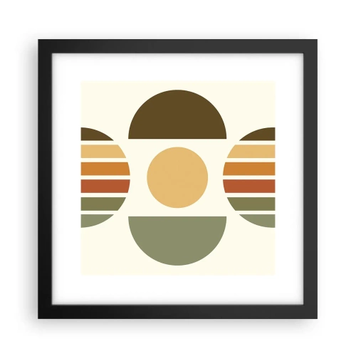 Plakat i sort ramme - I jordfarver - 30x30 cm