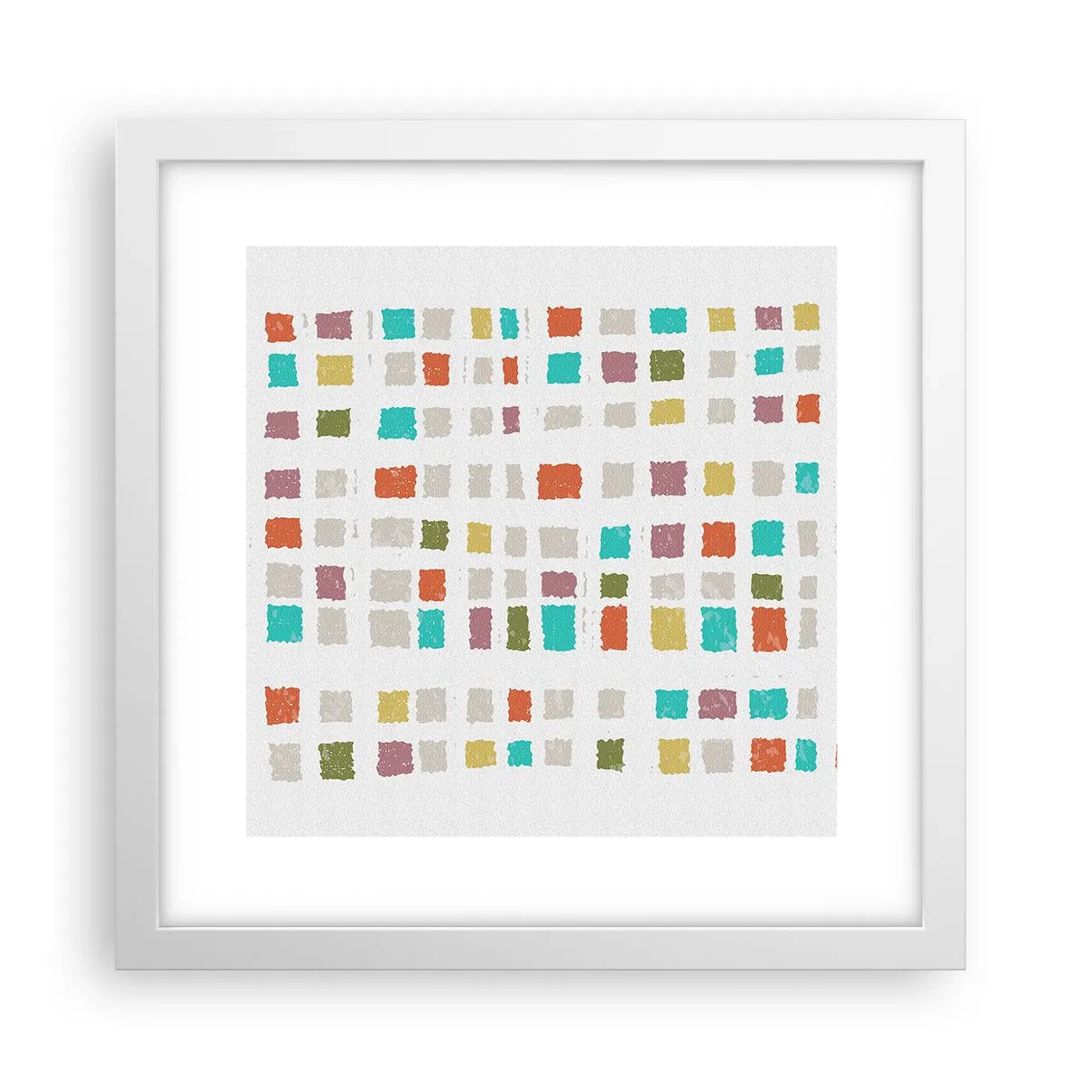 Plakat i hvid ramme - Ukendt leg - 30x30 cm