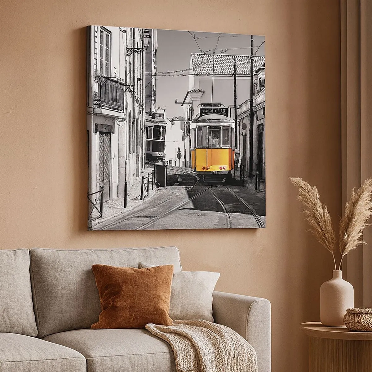 Lærredstryk - Billede på lærred - Lissabons ånd - 30x30 cm