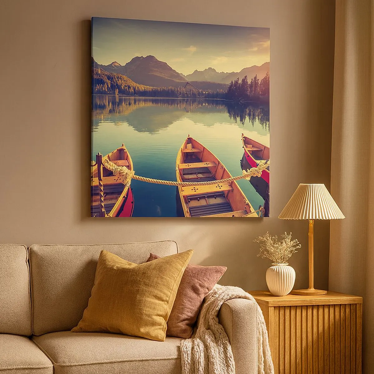 Lærredstryk - Billede på lærred - Lev efter dens love - 30x30 cm