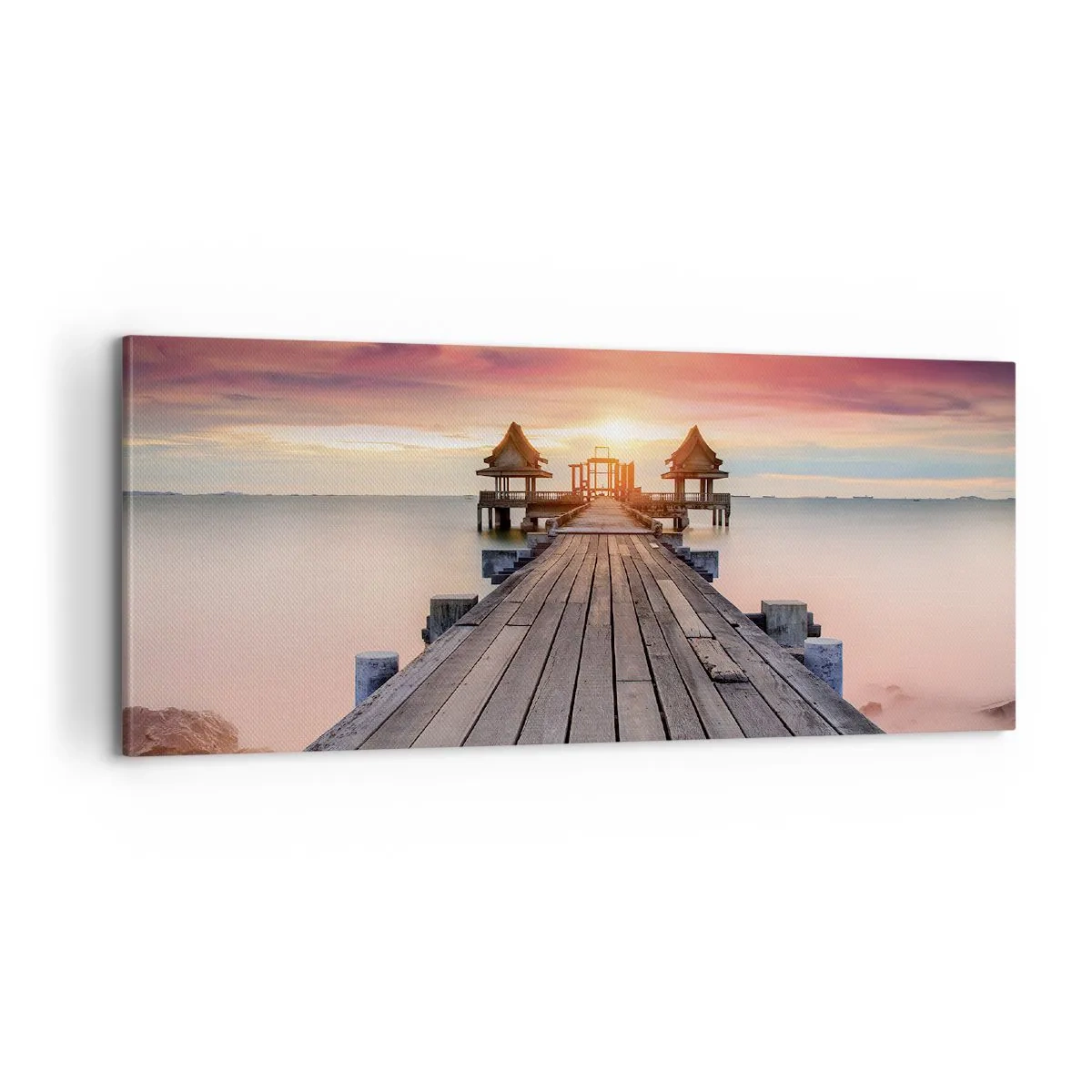 Lærredstryk - Billede på lærred - Fra vest til øst - 100x40 cm