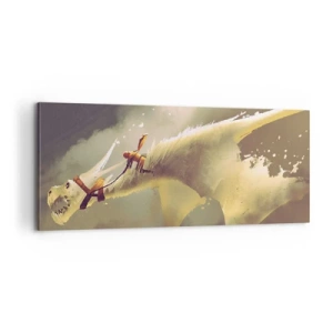 Lærredstryk - Billede på lærred - Verden til undsætning - 100x40 cm