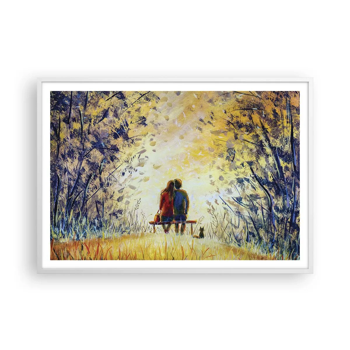 Plakat i hvid ramme - Et magisk øjeblik - 100x70 cm