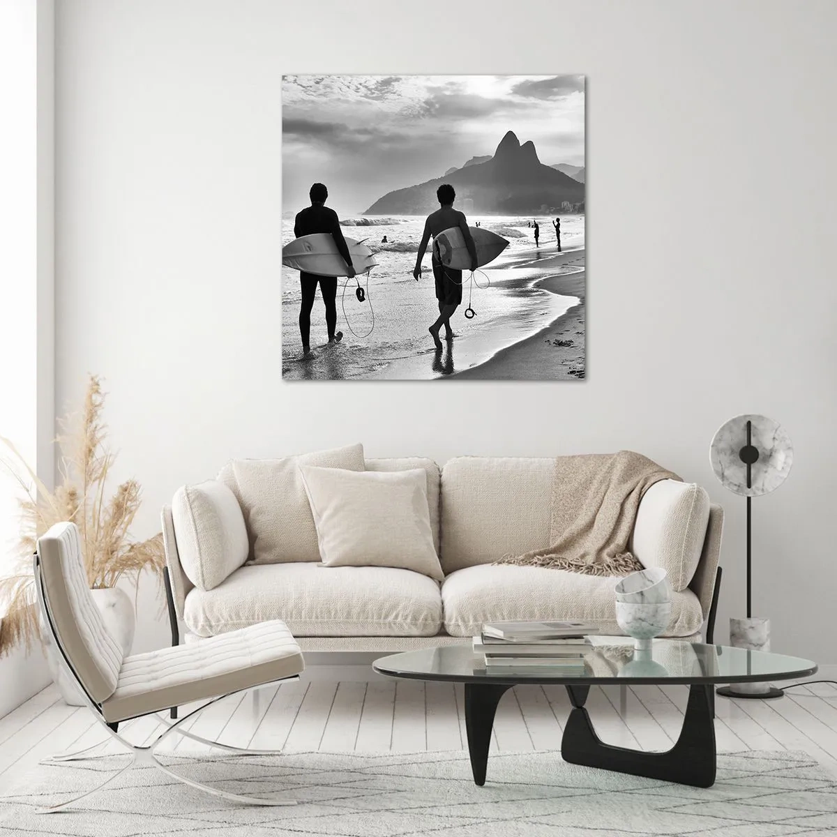 Billede på glas - Samba til én bølge - 50x50 cm