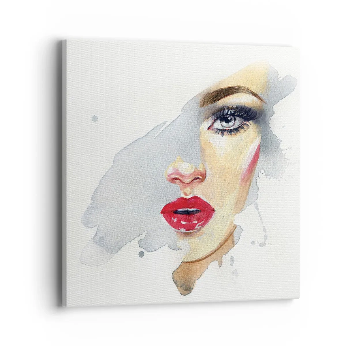 Lærredstryk - Billede på lærred - Refleksion i en vanddråbe - 40x40 cm