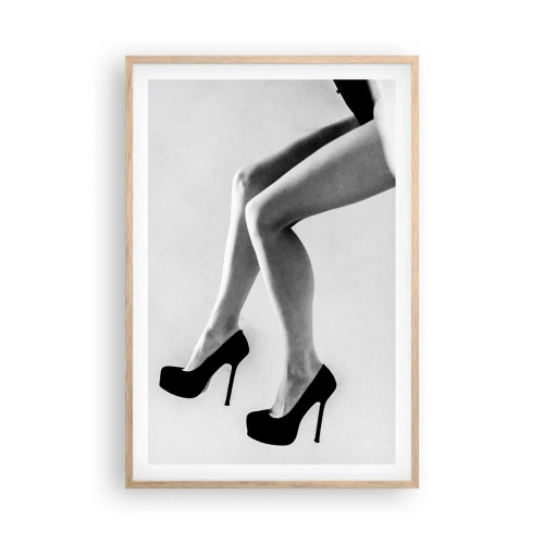 Plakat i ramme af lyst egetræ - Evig kvindelighed - 61x91 cm