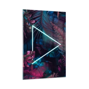 Billede på glas - Have i disco-stil - 80x120 cm
