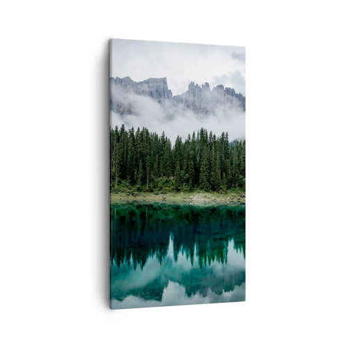 Lærredstryk - Billede på lærred - Hys, tys, lad os ikke vække sovevandet... - 45x80 cm