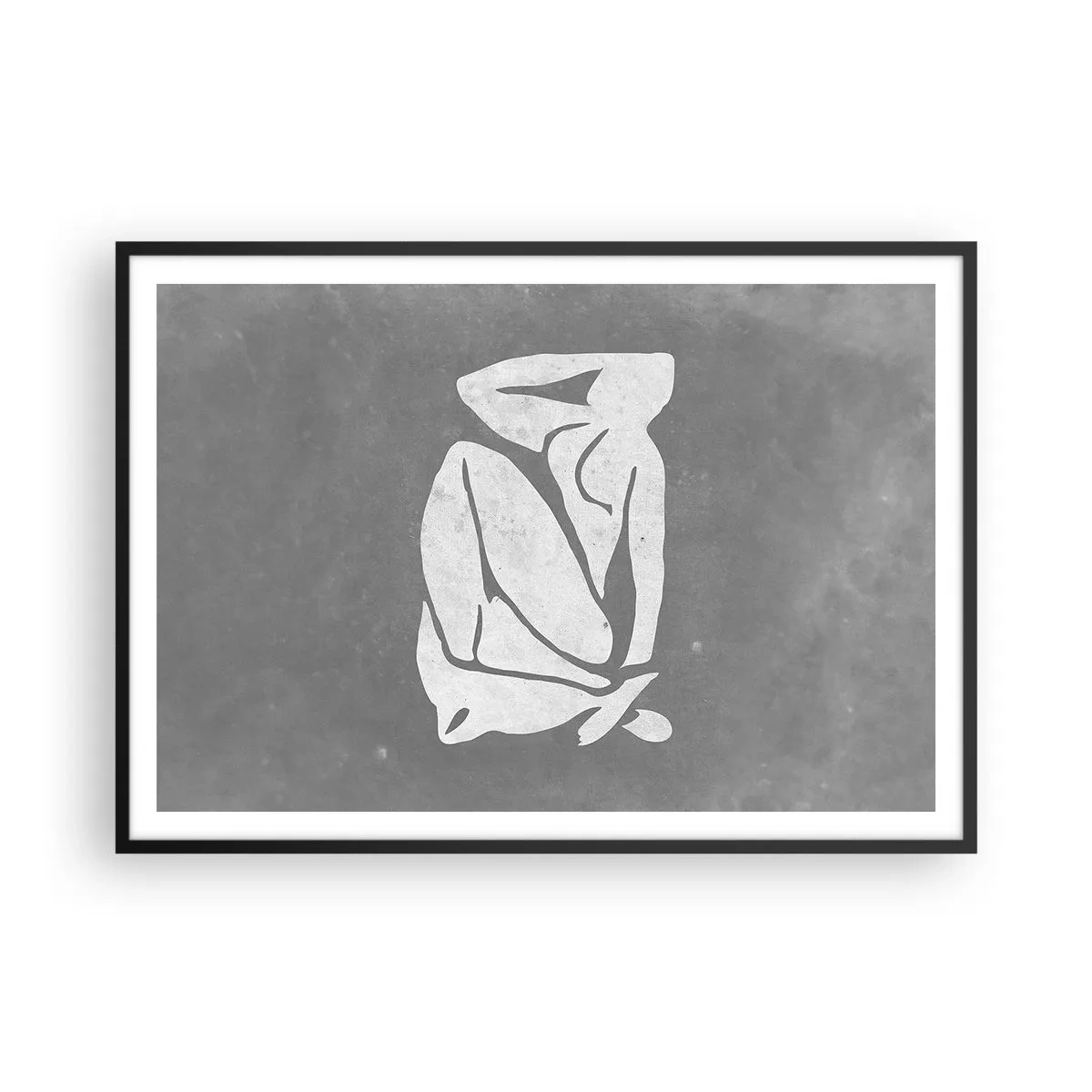 Plakat i sort ramme - I drømmerier - 100x70 cm