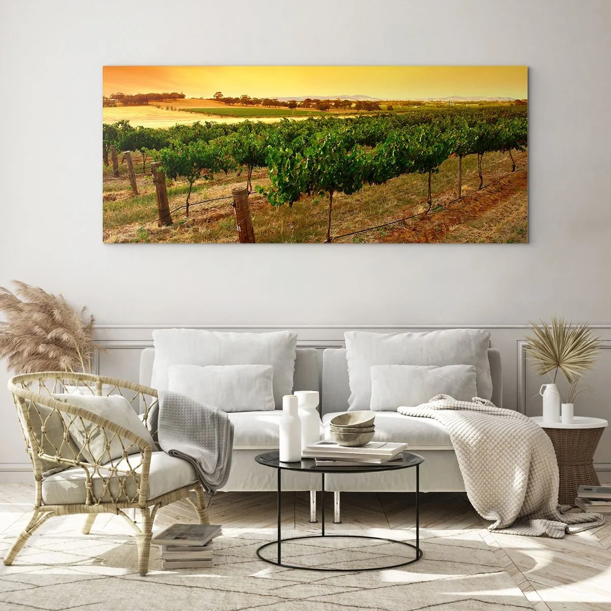 Billede på glas - Drik solen - 90x30 cm