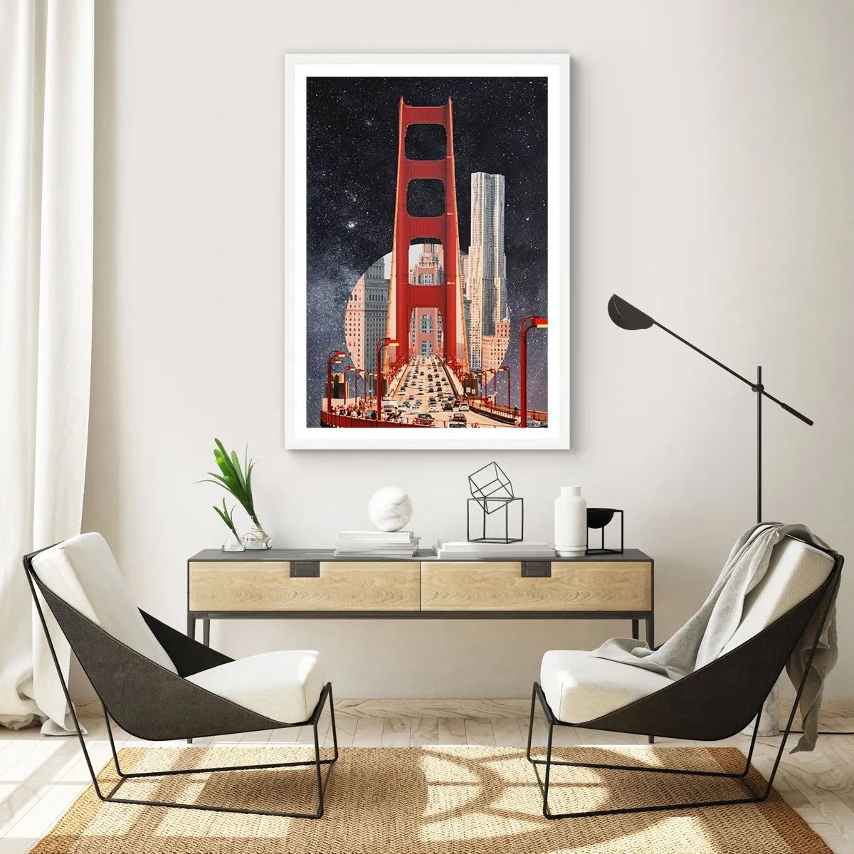 Plakat i hvid ramme - Altid i centrum - 50x70 cm