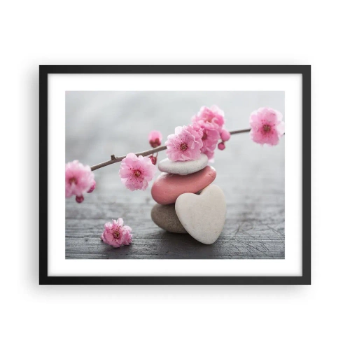 Plakat i sort ramme - Kirsebærblomstens lyksalighed - 50x40 cm