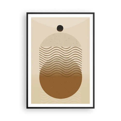 Plakat i sort ramme - Om geometriske figurers oprindelse - 70x100 cm