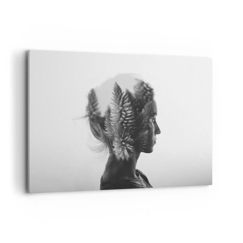 Lærredstryk - Billede på lærred - Dame af fyrreskoven - 120x80 cm