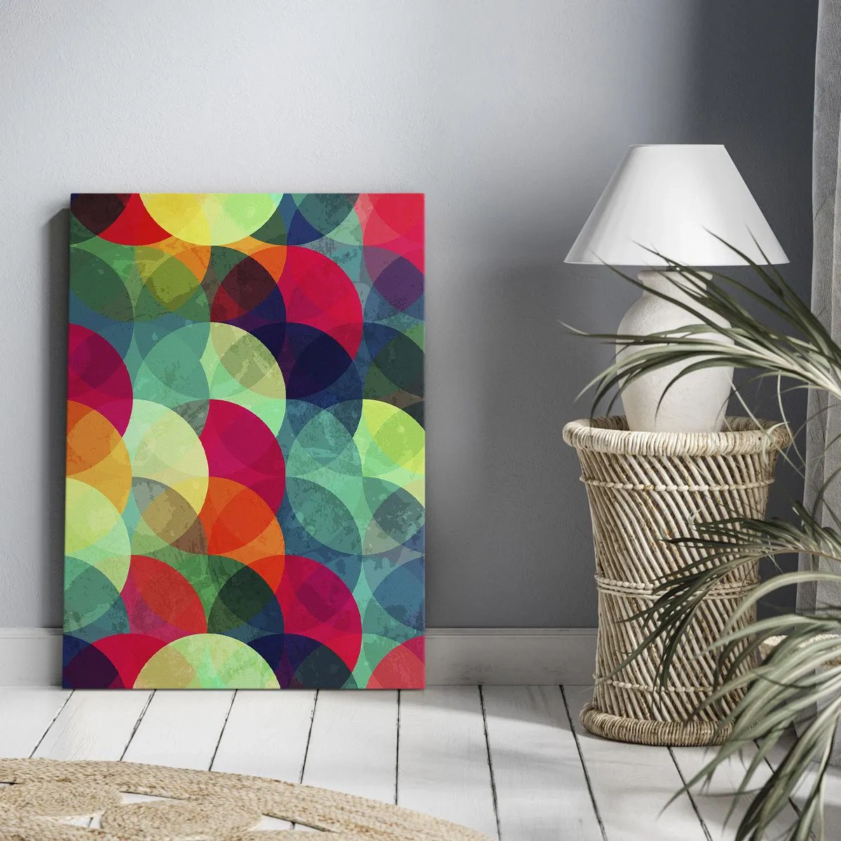Lærredstryk - Billede på lærred - Ind i regnbuens opstigning - 50x70 cm