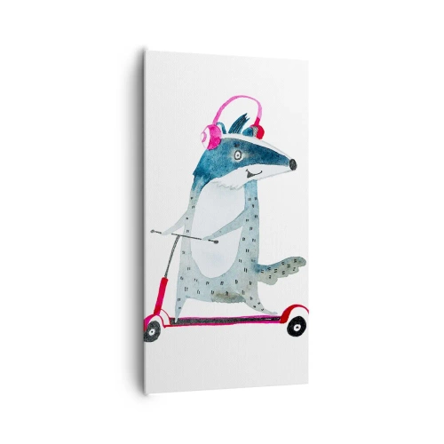 Lærredstryk - Billede på lærred - Grævlingens glæder - 65x120 cm