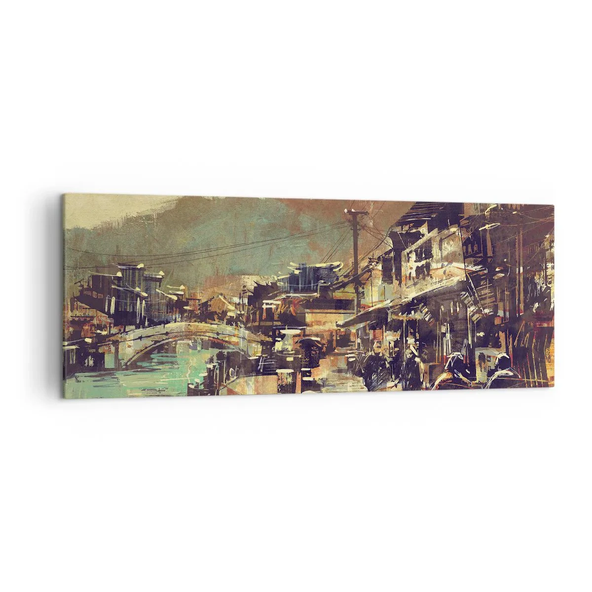 Lærredstryk - Billede på lærred - Livet som et væld af gråt - 140x50 cm
