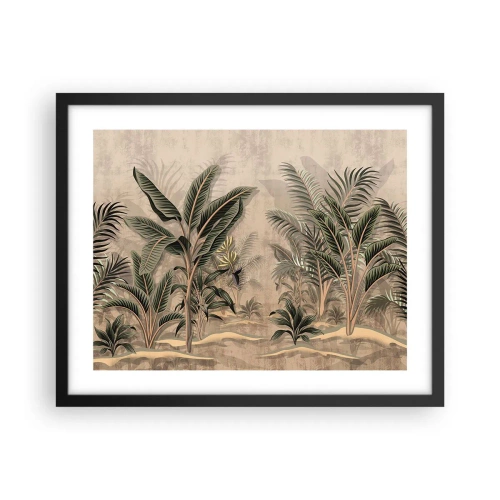 Plakat i sort ramme - Gravering i kolonistil - 50x40 cm