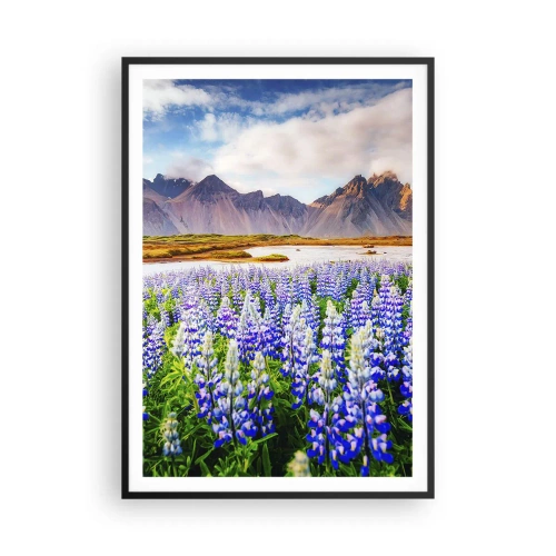 Plakat i sort ramme - Styrke og strenghed ved siden af blidhed - 70x100 cm