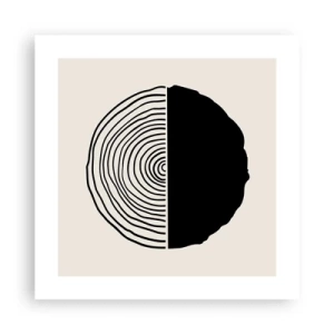 Plakat - Halvt og halvt - 40x40 cm