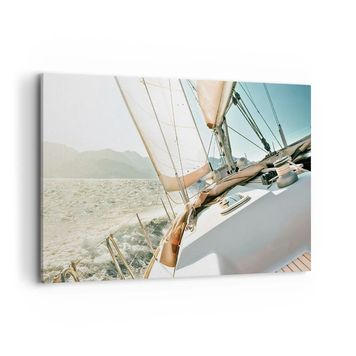 Lærredstryk - Billede på lærred - Under fulde sejl - 120x80 cm