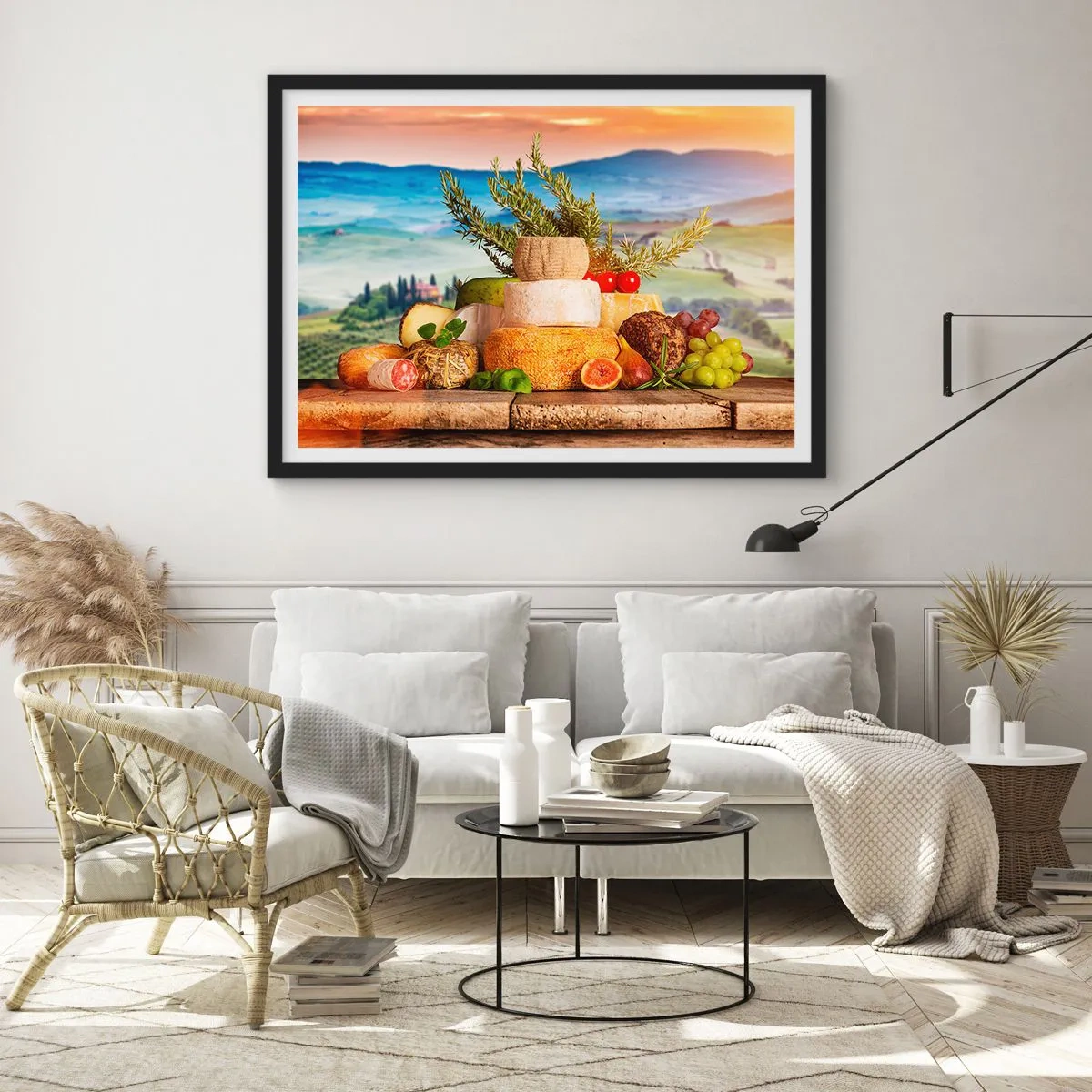 Plakat i sort ramme - Italiensk livsglæde - 70x50 cm