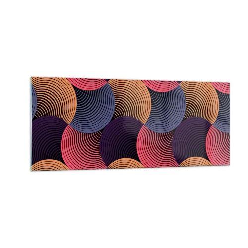 Billede på glas - I en cirkulær rytme - 100x40 cm