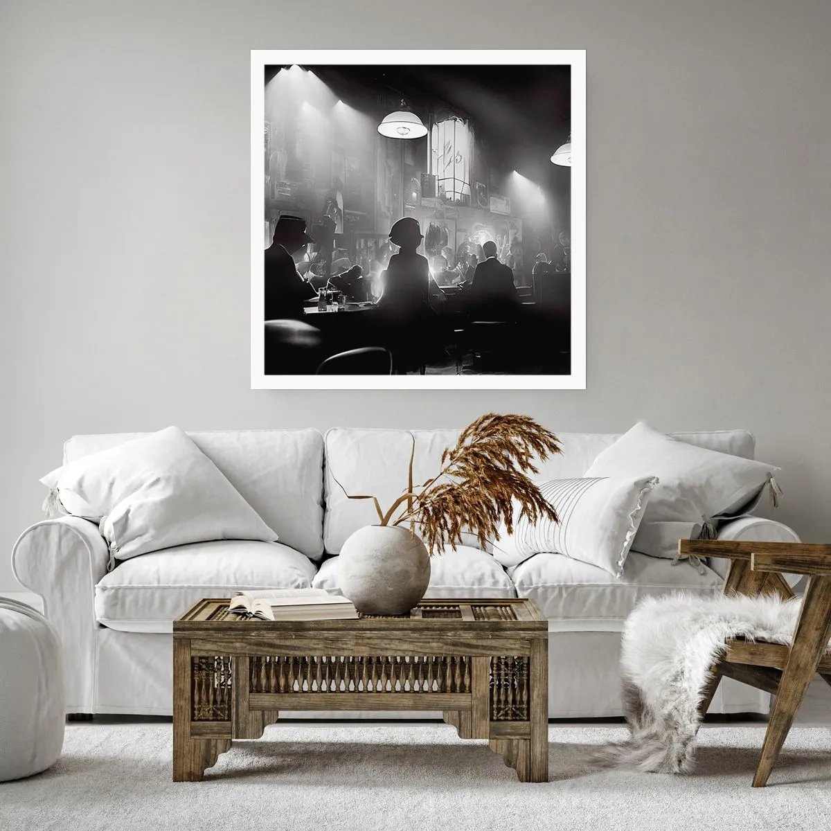 Plakat - I en jazzet stemning - 40x40 cm