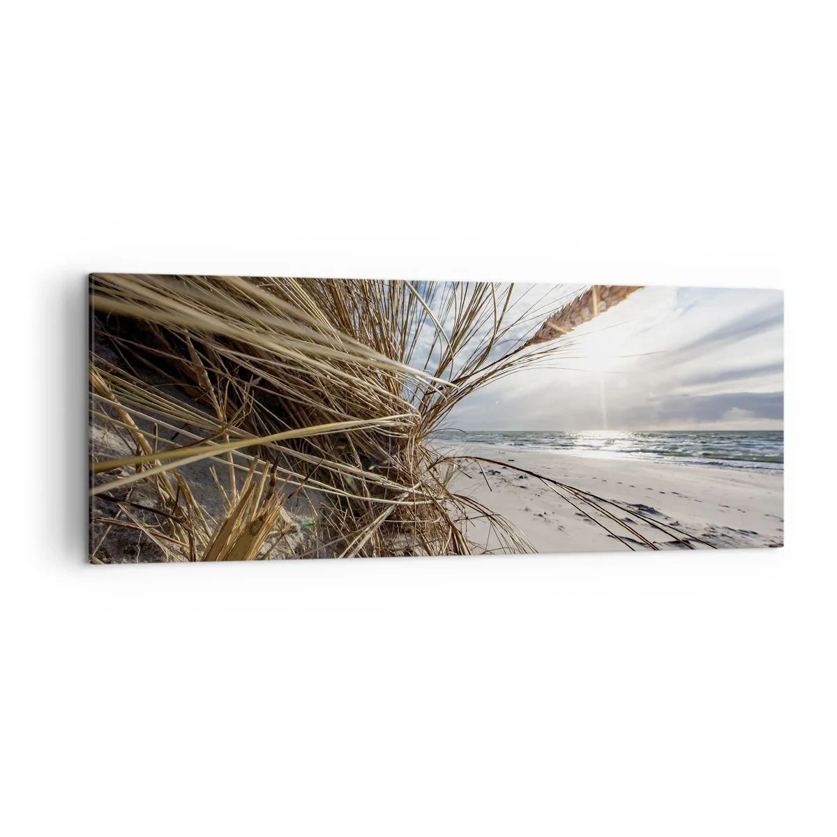 Lærredstryk - Billede på lærred - Et møde mellem elementerne - 140x50 cm