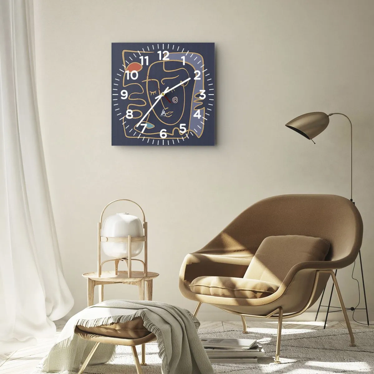 Vægur, Uret - I drømmerier - 40x40 cm