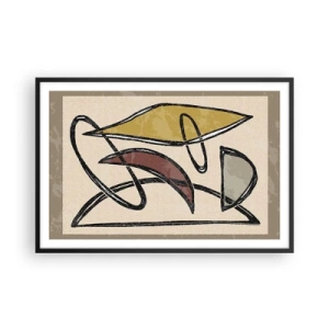 Plakat i sort ramme - Vertikaler og niveauer - 91x61 cm